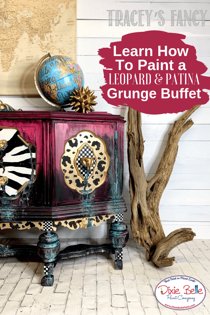How to Paint a Leopard Patina Grunge Buffet