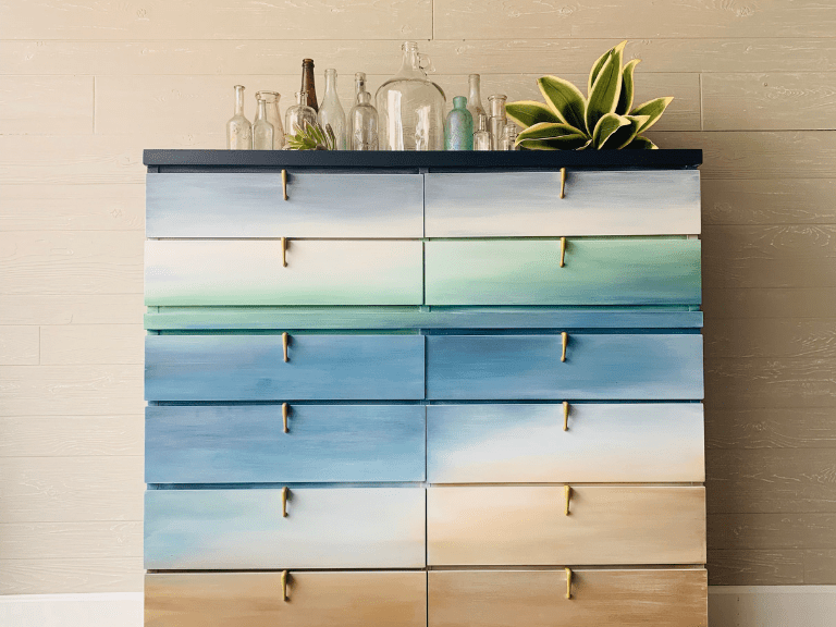 How to Paint a Beachy Dresser