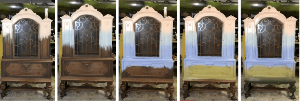 How to Create a Color Washed China Cabinet