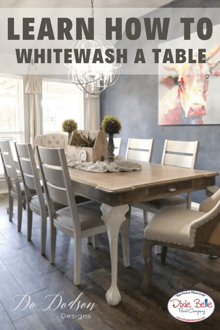 Whitewash a Wood Table