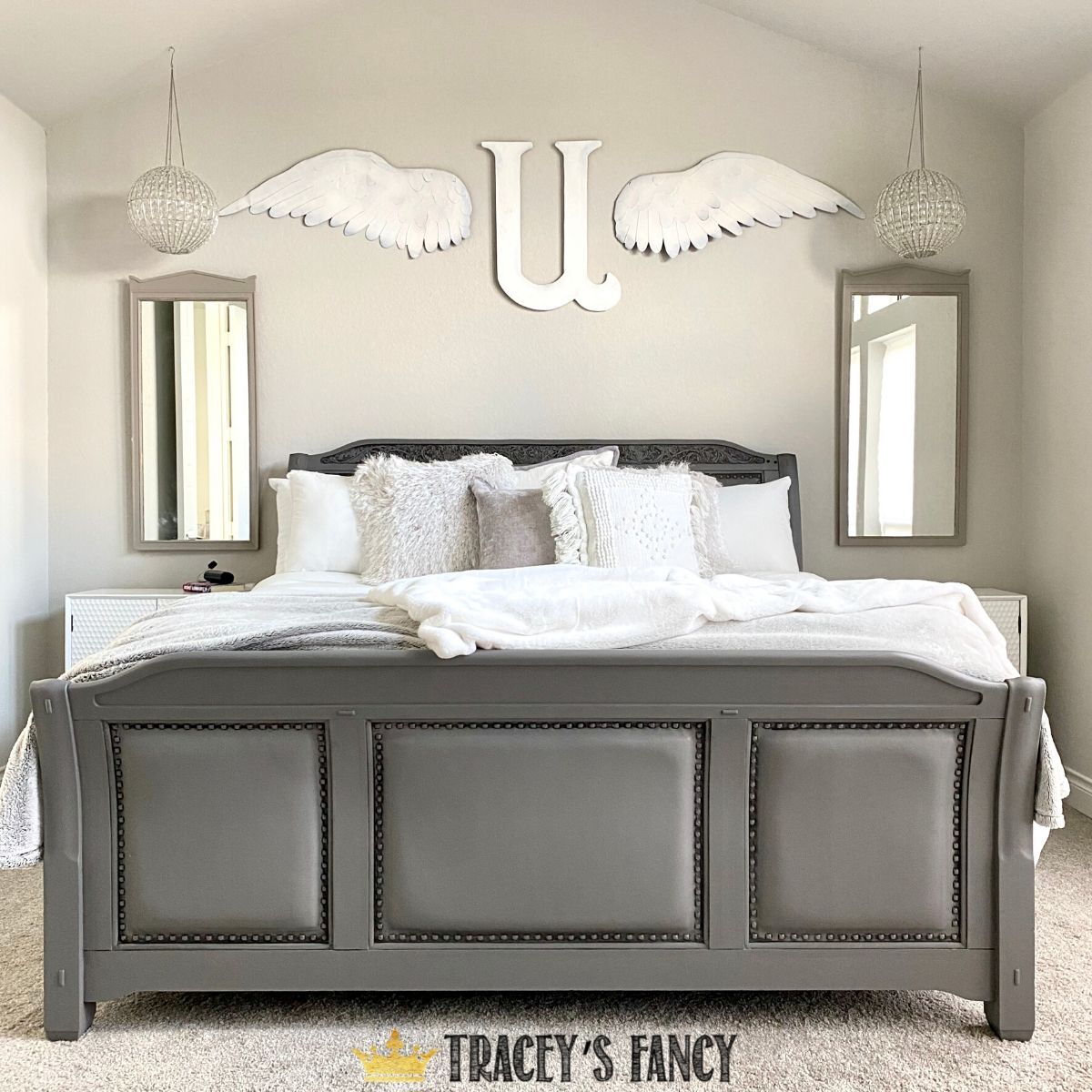 gray-painted-leather-bed
