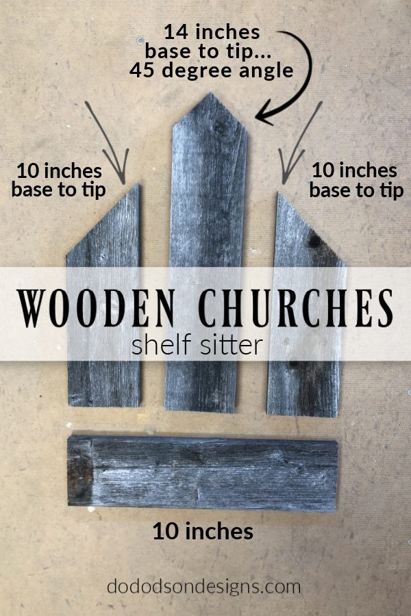 DIY Wooden Christmas Churches