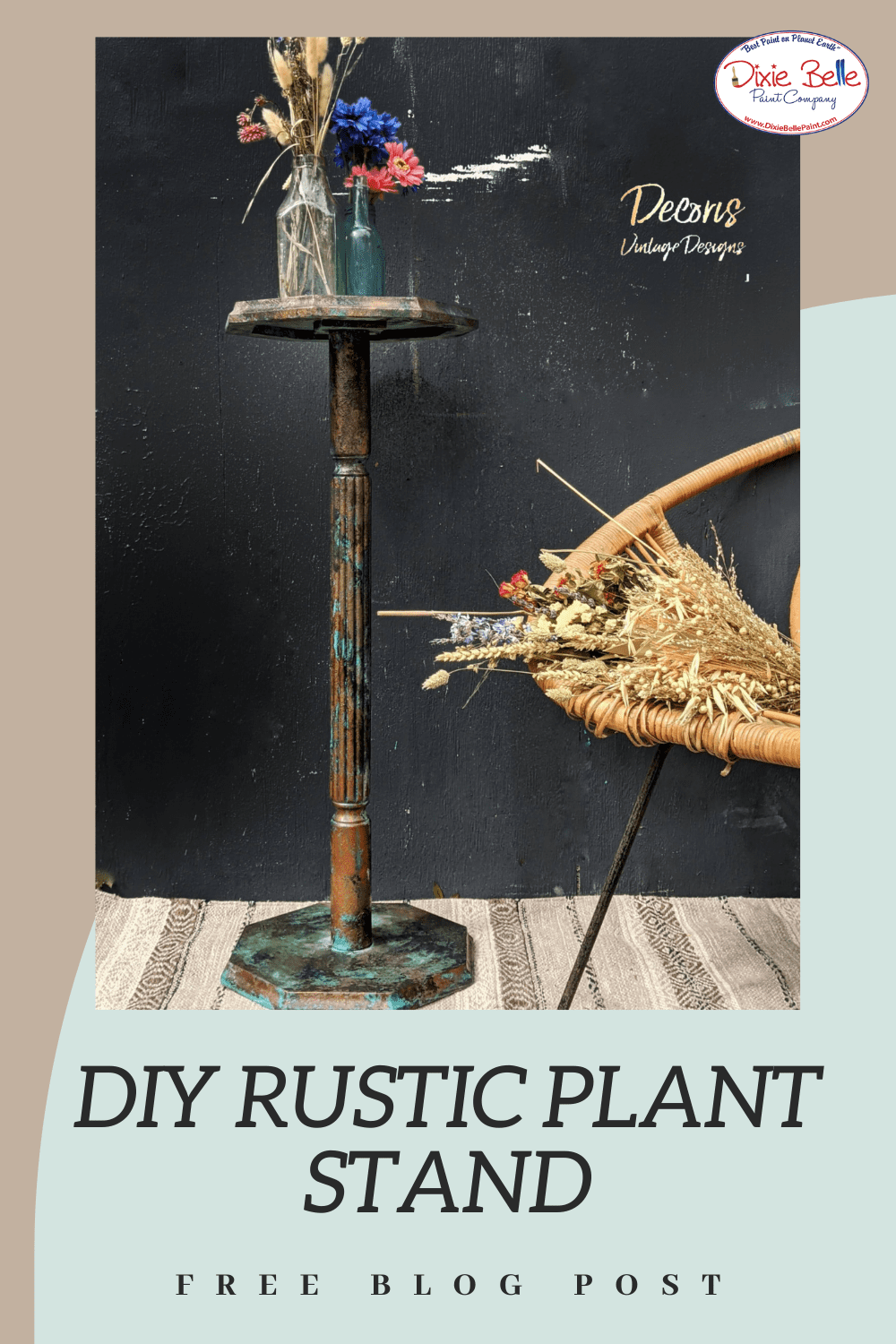 Rustic Mediterranean Style Plant Stand