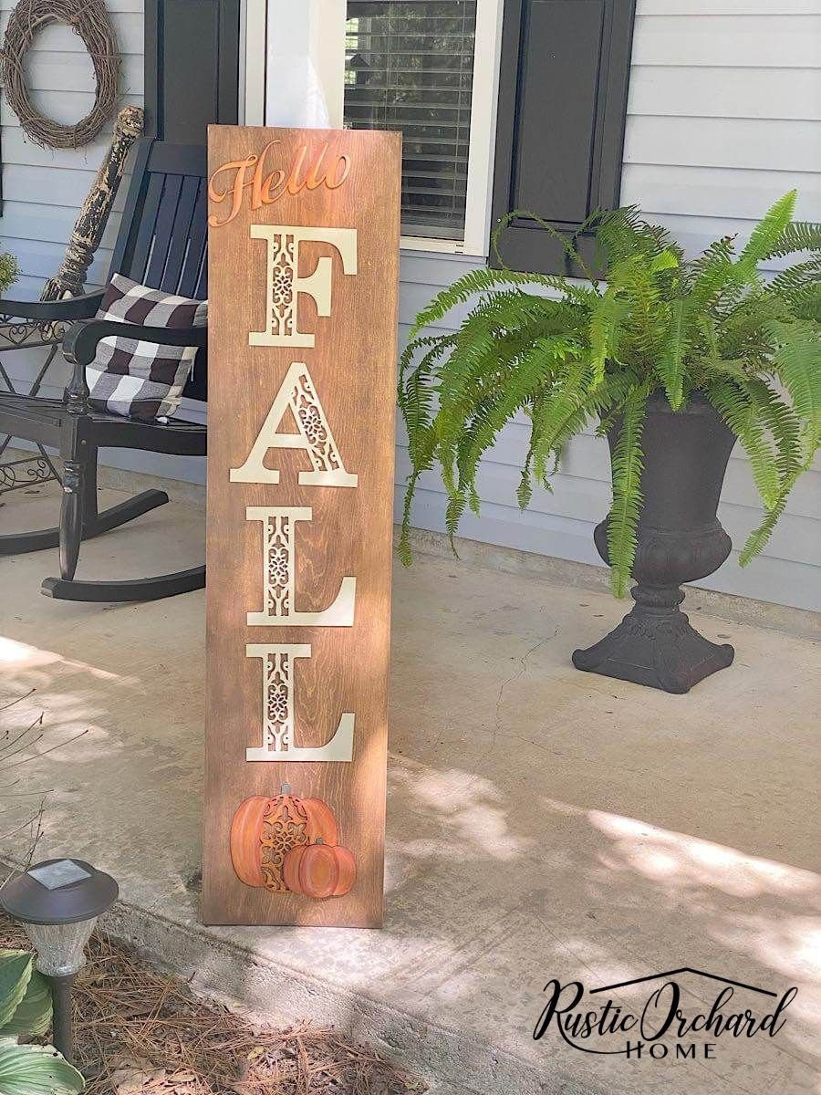 DIY Fall Porch Leaner