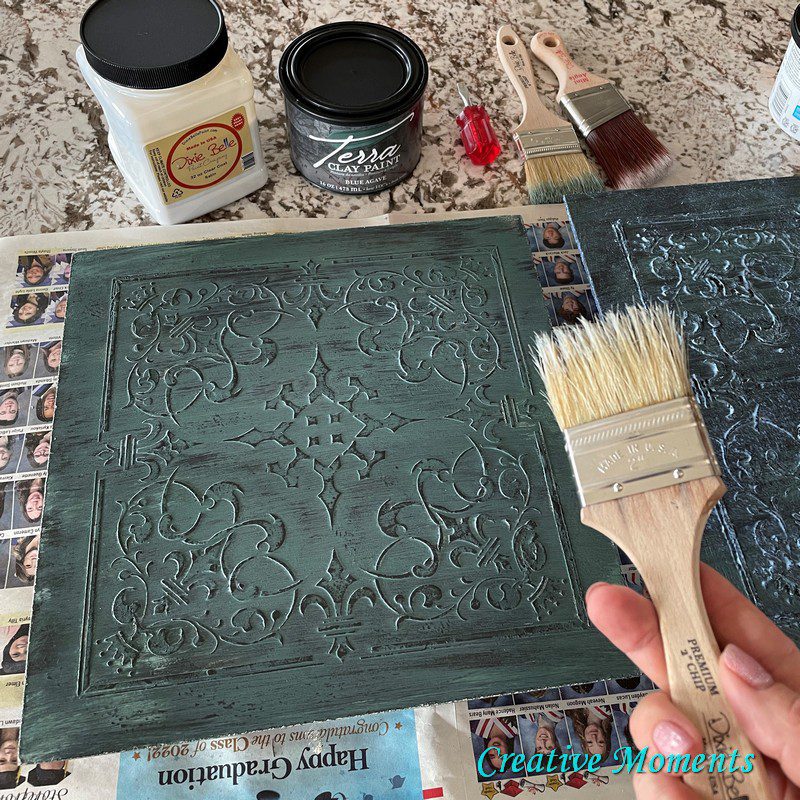 Terra Clay Paint Faux Tin Tiles!