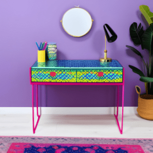 pattern on a desk Transform Your College Dorm Room