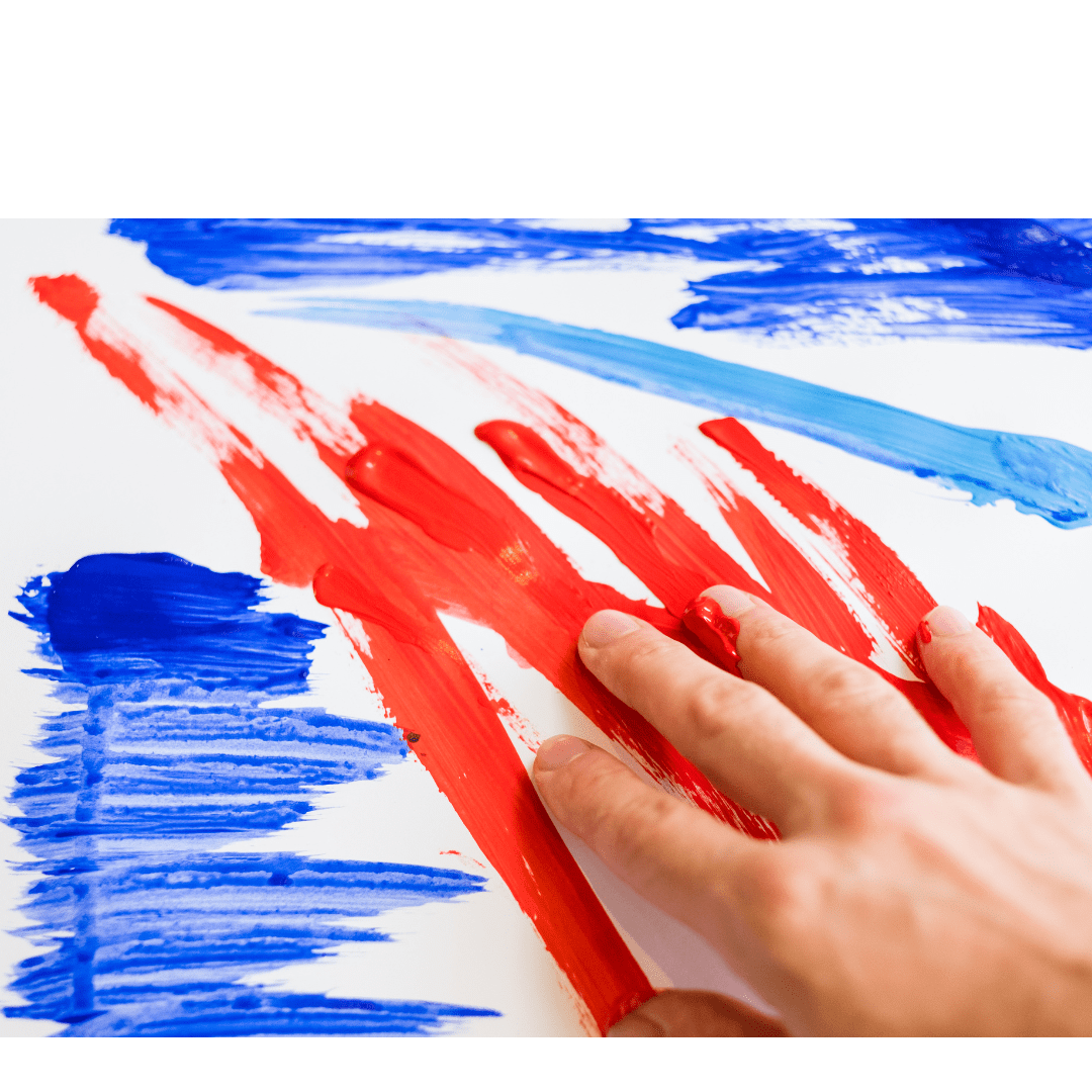 Finger Painting Patriotic Crafts with Dixie Belle Paint Products