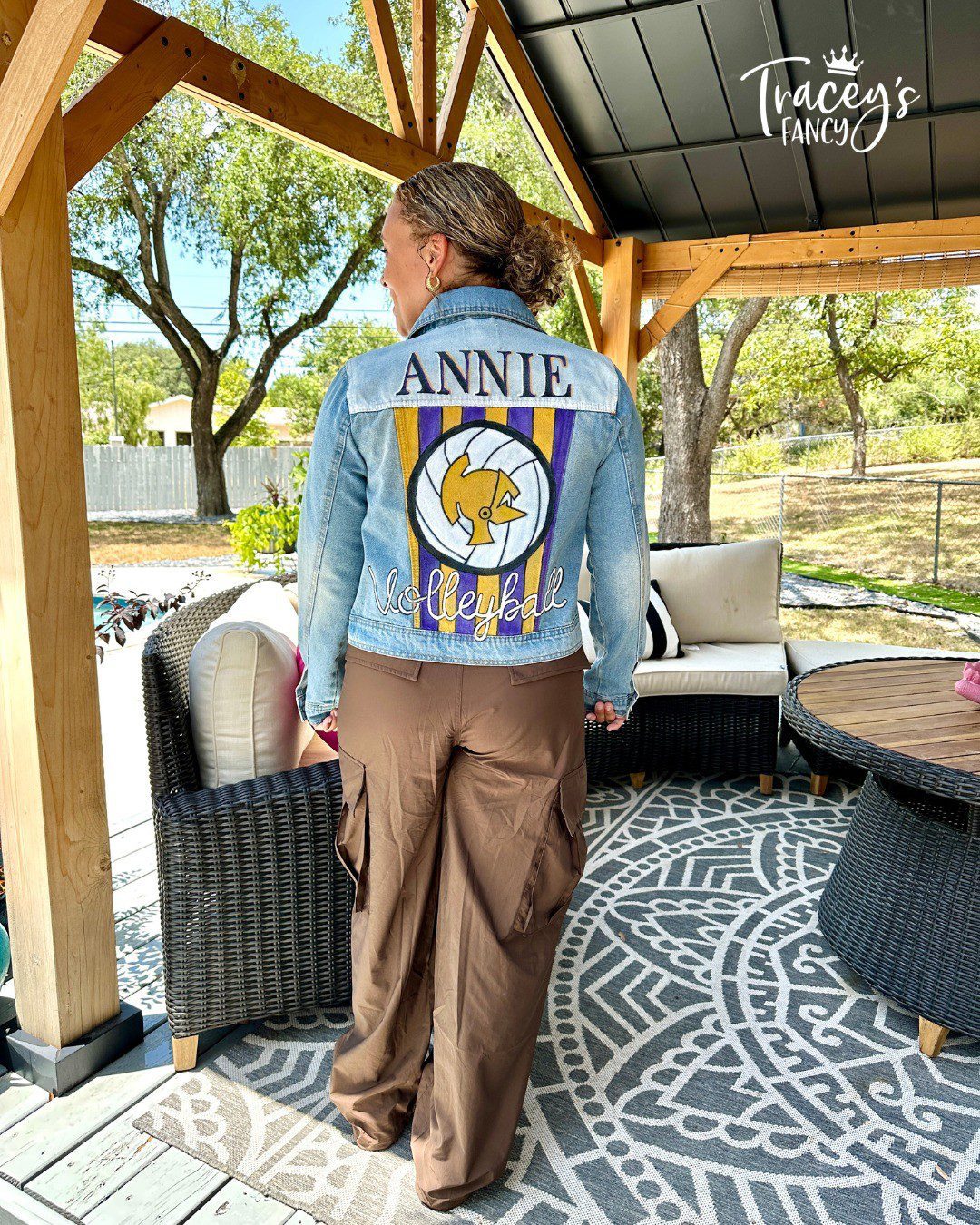 Game Day Jean Jacket Painted with Dixie Belle Paint Products