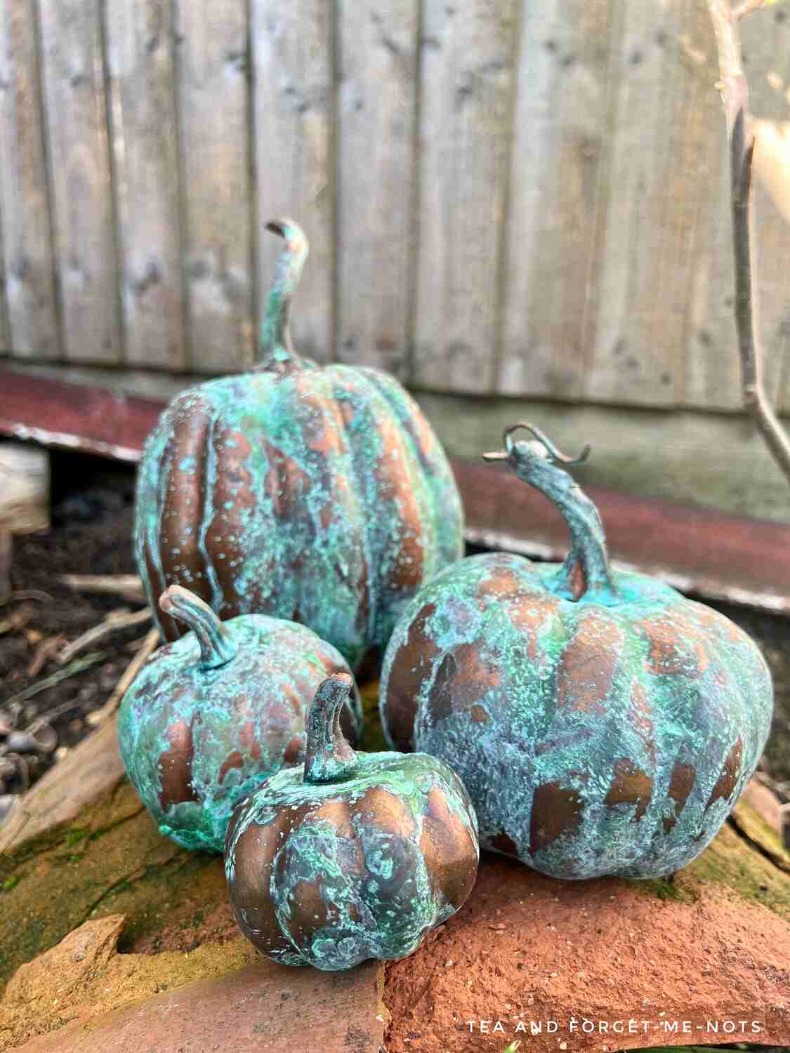 Pumpkins Painted with Dixie Belle Patina Paint