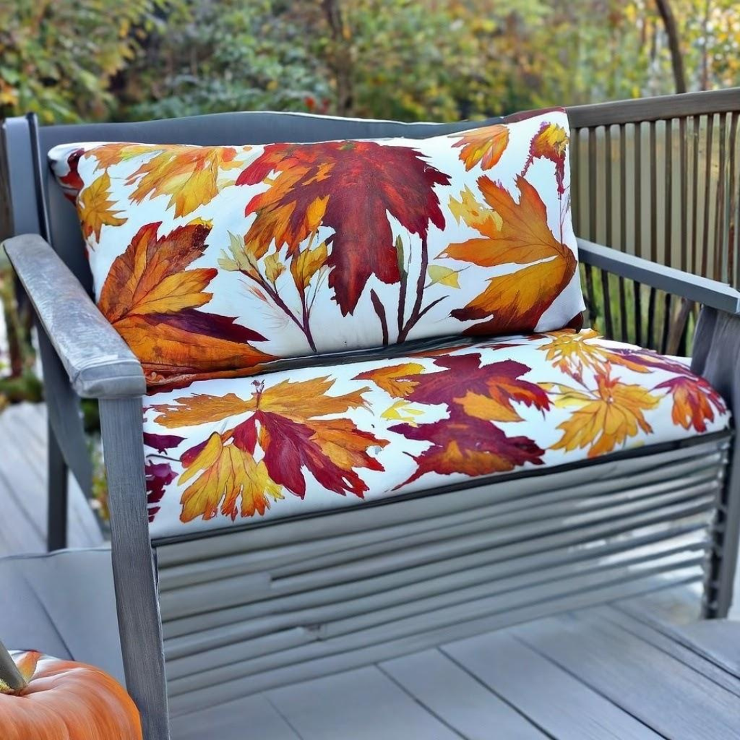 Outdoor Patio Couch Cushion Painted with Dixie Belle Paint Products