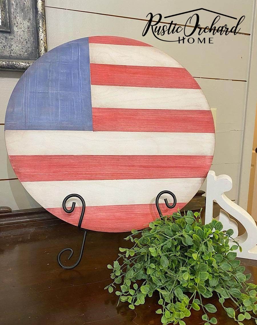 Wooden Sign Painted with Dixie Belle Chalk Mineral Paint USA