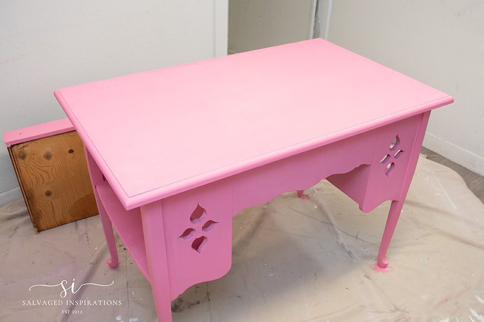 1 coat of custom Dixie Belle Chalk Mineral Paint in Pink