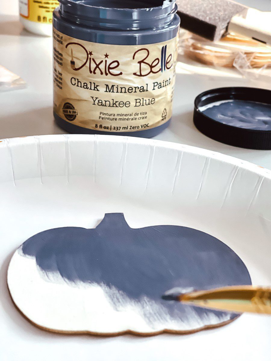 Painting Pumpkin with Dixie Belle Chalk Mineral Paint