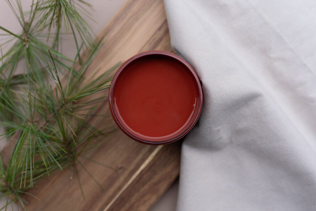 Sequoia Silk All-in-One Mineral Paint. A deep and earthy red.
