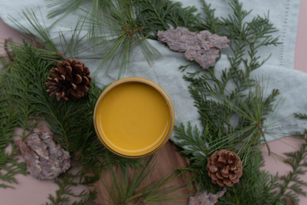 Yellowstone Silk All-in-One Mineral Paint. A deep, yet bright yellow.