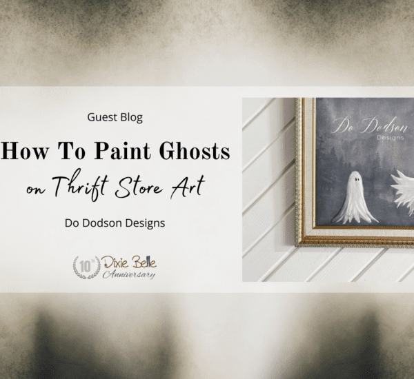 Cover photo for How to Paint Ghosts on Thrift Store Art