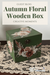 Pinterest pin for Autumn Floral Wooden Box blog