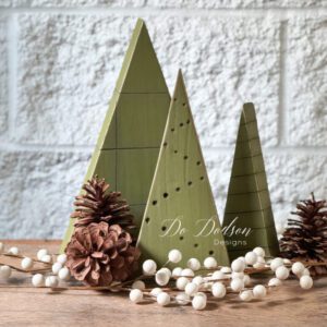 Easy DIY Wood Block Christmas Trees