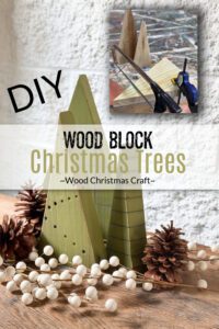 Easy DIY Wood Block Christmas Trees