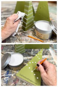 Easy DIY Wood Block Christmas Trees